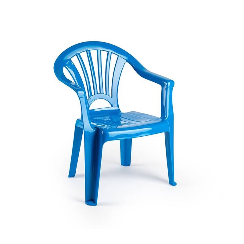 Foto van Kunststof blauwe kinderstoeltjes 35 x 28 x 50 cm - kinderstoelen