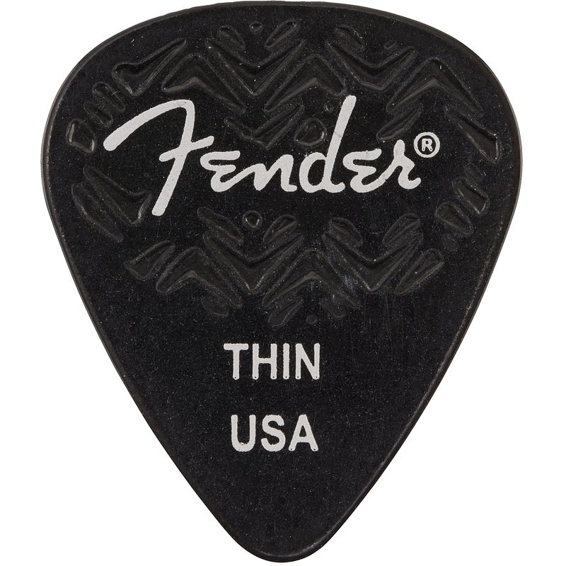 Foto van Fender wavelength picks 351 thin black plectrumset (6 stuks)