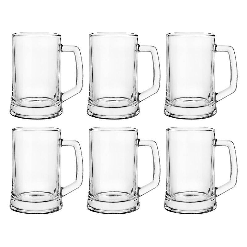 Foto van Glasmark bierglazen - bierpullen - transparant glas - 12x stuks - 500 ml - oktoberfest - bierglazen