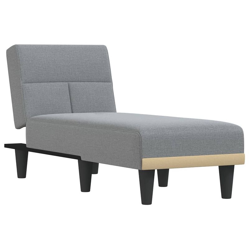 Foto van The living store verstelbare chaise longue - lichtgrijs - 55x140x70cm - multifunctioneel - ademend en duurzaam - stevig