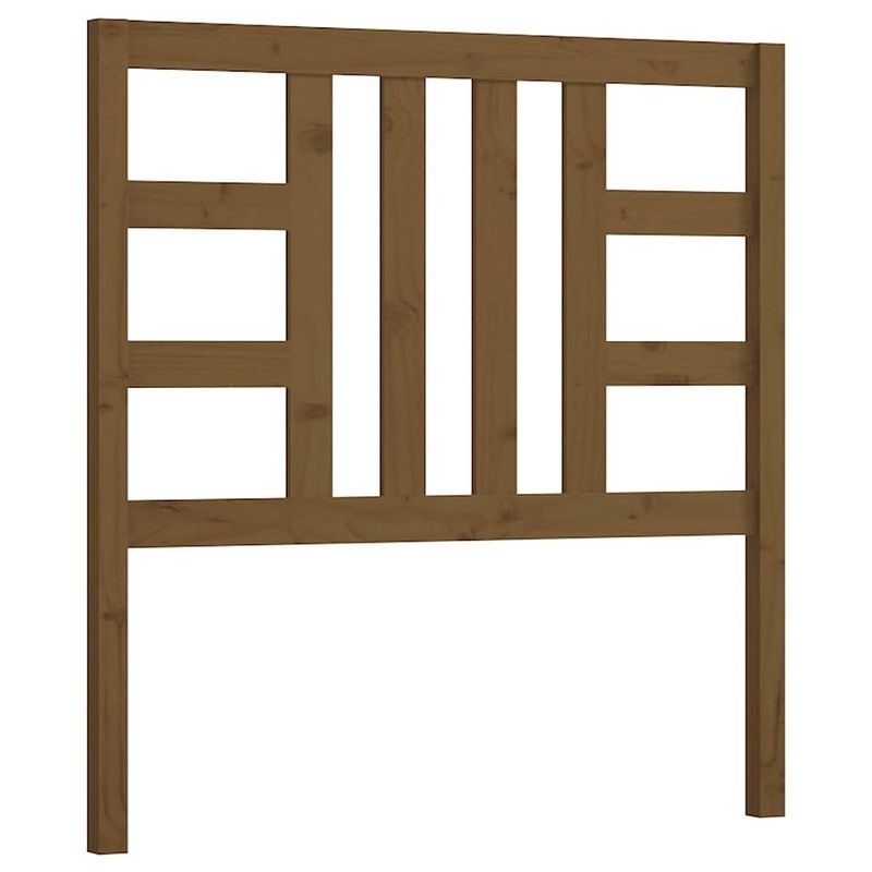 Foto van The living store houten hoofdeinde - bedframe zonder hoofdeinde - 96 x 4 x 100 cm - honingbruin