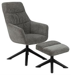 Foto van Fauteuil hartford incl hocker antraciet