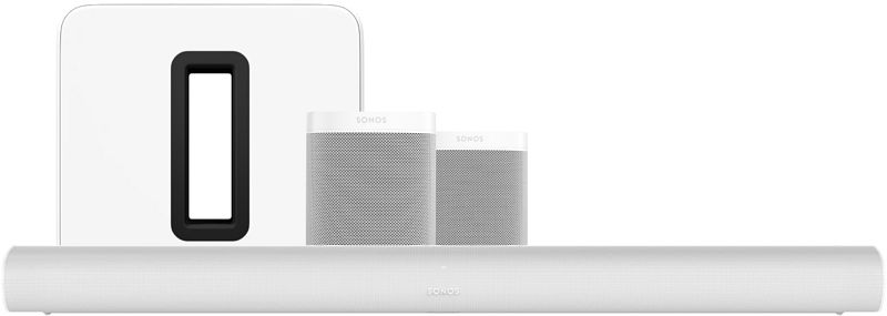 Foto van Sonos arc 5.1 + sub g3 + one sl wit (2x)