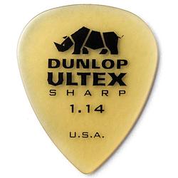 Foto van Dunlop 433p114 ultex sharp pick 1.14 mm plectrumset (6 stuks)