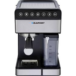Foto van Blaupunkt cmp601 espressomachine met filterhouder zwart, staal met melkreservoir