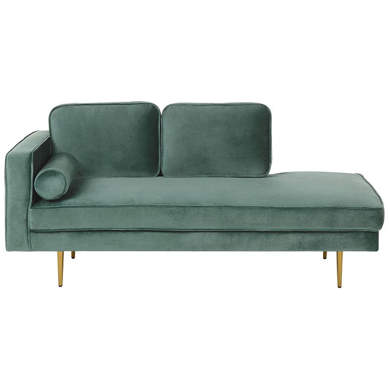 Foto van Beliani miramas - chaise longue-groen-fluweel