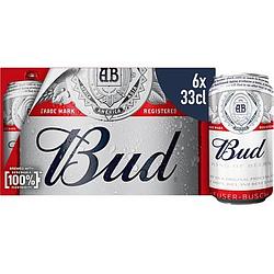 Foto van Bud pils bier blikken 6 x 330ml bij jumbo