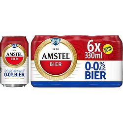 Foto van Amstel pilsener 0.0 bier blik 6 x 330ml bij jumbo