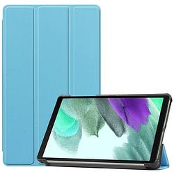 Foto van Basey samsung galaxy tab s6 lite hoesje kunstleer hoes case cover - lichtblauw