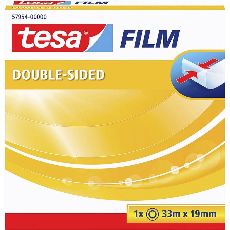 Foto van Tesa 57954-00000-01 dubbelzijdige tape transparant (l x b) 33 m x 19 mm 1 stuk(s)