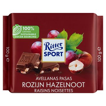 Foto van Ritter sport rozijn hazelnoot 100g bij jumbo