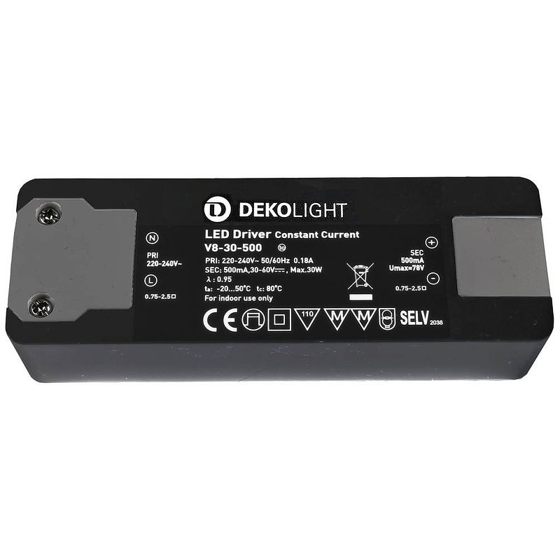 Foto van Deko light basic, cc led-driver constante stroomsterkte 30 w 0.50 a 30 - 60 v/dc