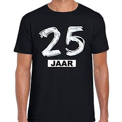 Foto van 25 jaar verjaardag cadeau t-shirt zwart voor heren 2xl - feestshirts