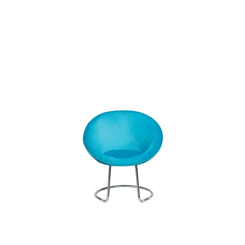 Foto van Beliani floby - fauteuil-blauw-fluweel