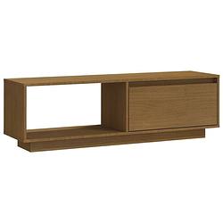 Foto van Vidaxl tv-meubel 110x30x33,5 cm massief grenenhout honingbruin