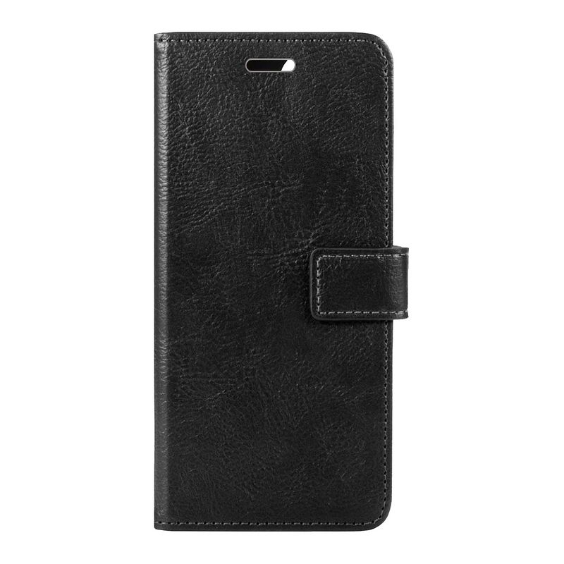 Foto van Basey oneplus nord ce 2 lite hoesje book case kunstleer cover hoes - zwart