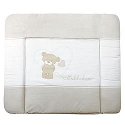 Foto van Roba aankleedkussen lovely bear 85 cm polykatoen wit/beige