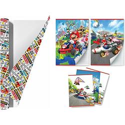 Foto van Mario kart schoolpakket kaftpapier voor schoolboeken en schriften