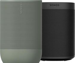 Foto van Sonos move 2 groen + sonos one sl zwart