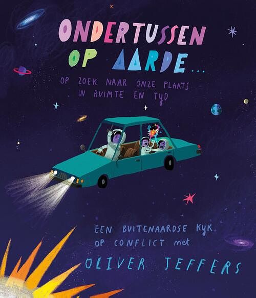 Foto van Ondertussen op aarde... - oliver jeffers - hardcover (9789026164699)