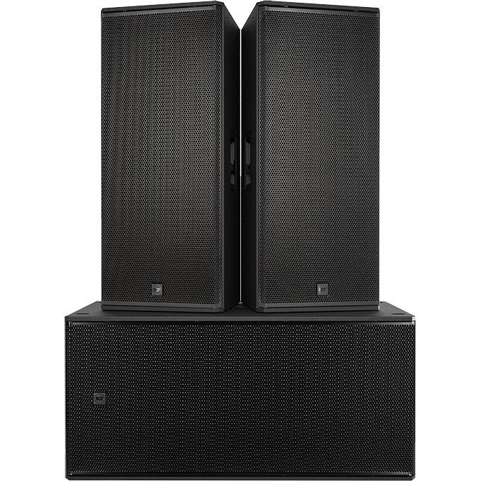 Foto van Rcf 2x nx 985-a + sub 8008-as stereo speakersysteem