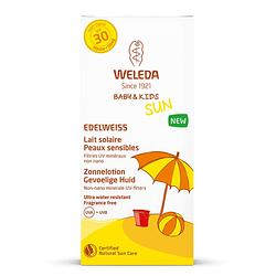 Foto van Weleda sun edelweiss zonnelotion gevoelige huid spf30