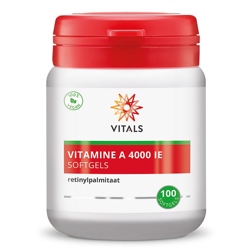 Foto van Vitals vitamine a 4000ie softgels