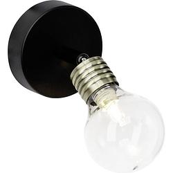 Foto van Brilliant bulb 21210/76 wandschijnwerper g9 28 w led antiek-messing, zwart