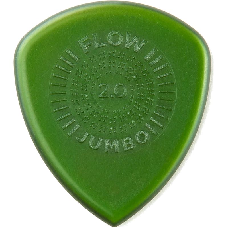 Foto van Dunlop flow jumbo grip pick 2.0mm plectrumset (12 stuks)