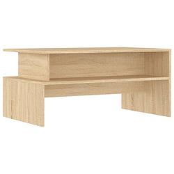 Foto van The living store salontafel sonoma eiken - 90 x 55 x 42.5 cm - duurzaam bewerkt hout