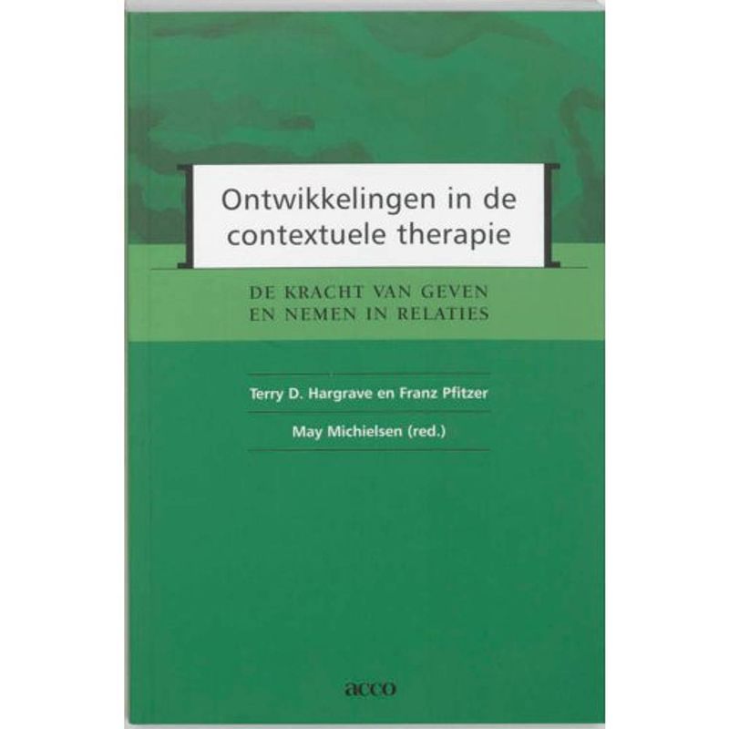 Foto van Ontwikkelingen in de contextuele therapie