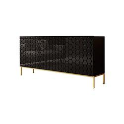 Foto van Meubella dressoir harvey - zwart - 160 cm