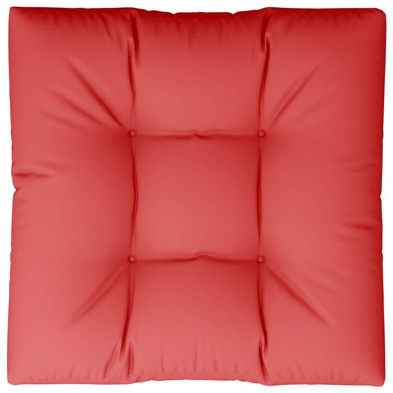 Foto van The living store palletkussen - rood - 80 x 80 x 12 cm - polyester - waterafstotend