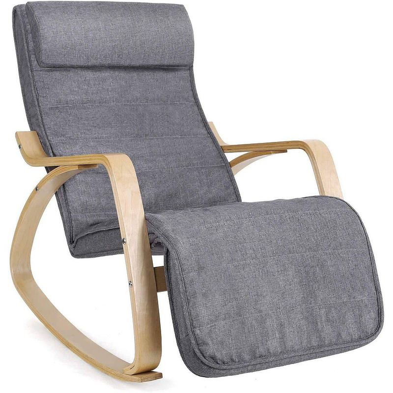 Foto van Nancy'ss dunn loring schommelstoel met voetensteun - verstelbare ligstoel - relaxstoel - fauteuil