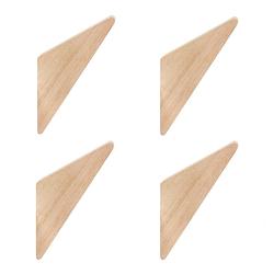 Foto van Quvio wandhaakje driehoek - hout - set van 4
