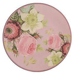 Foto van Clayre & eef onderbord ø 33 cm roze groen melamine bloemen roze