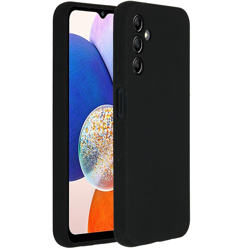 Foto van Accezz liquid silicone backcover samsung galaxy a14 (5g) telefoonhoesje zwart