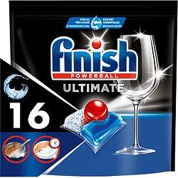 Foto van Finish ultimate all in one regular vaatwastabletten 16 capsules bij jumbo