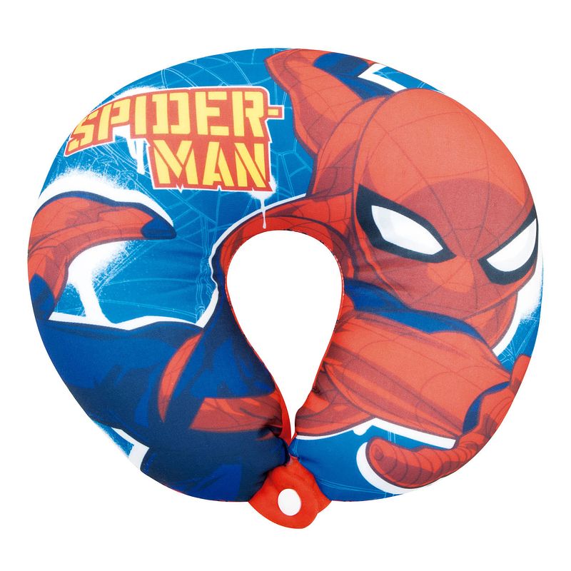 Foto van Marvel nekkussen spider-man junior 28 cm spandex rood/blauw