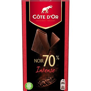 Foto van Cote d'sor 70% chocolade reep extra puur 100g bij jumbo