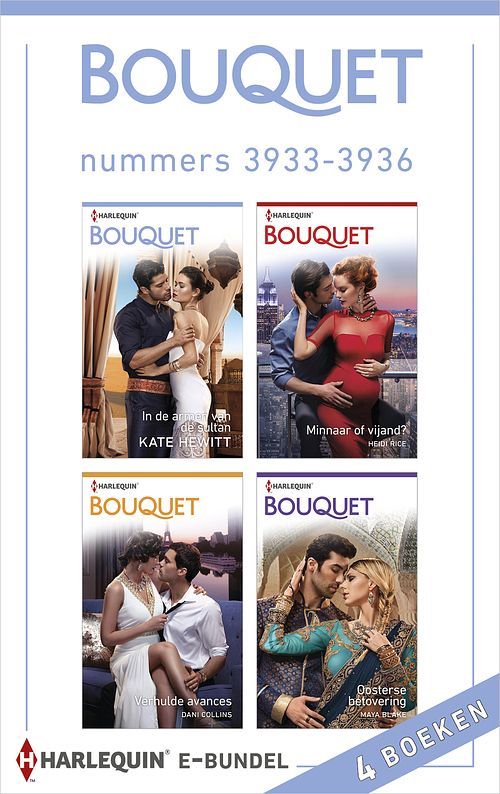 Foto van Bouquet e-bundel nummers 3933 - 3936 - dani collins, heidi rice, kate hewitt, maya blake - ebook (9789402534108)