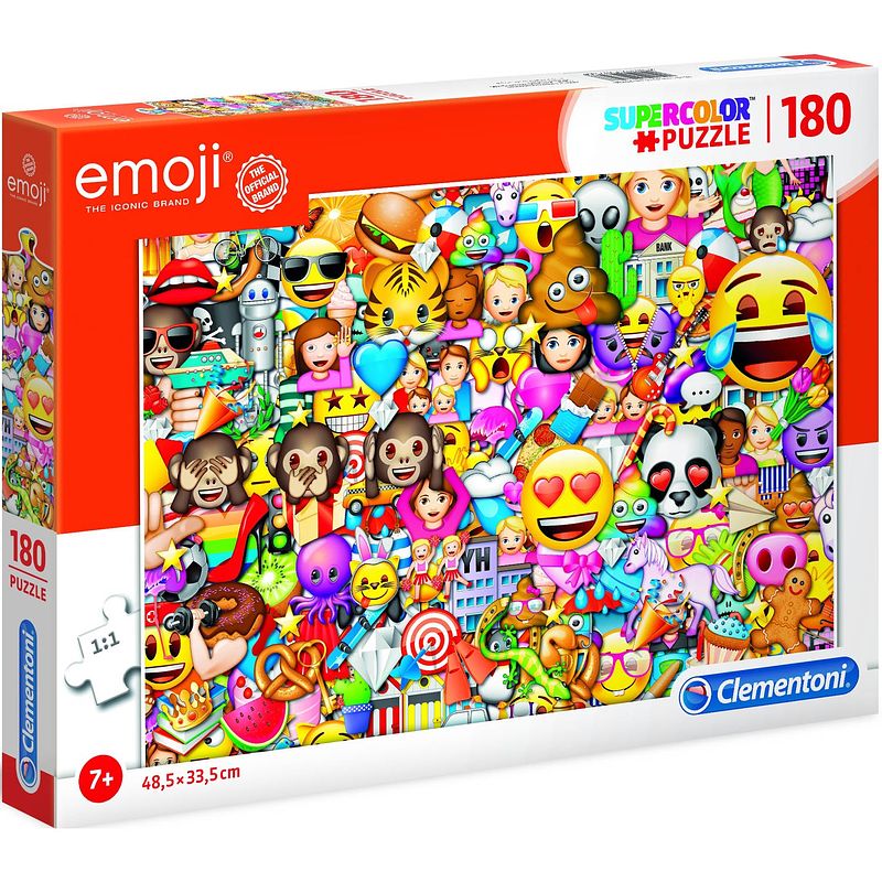 Foto van Clementoni legpuzzel emoji junior karton 180 stukjes