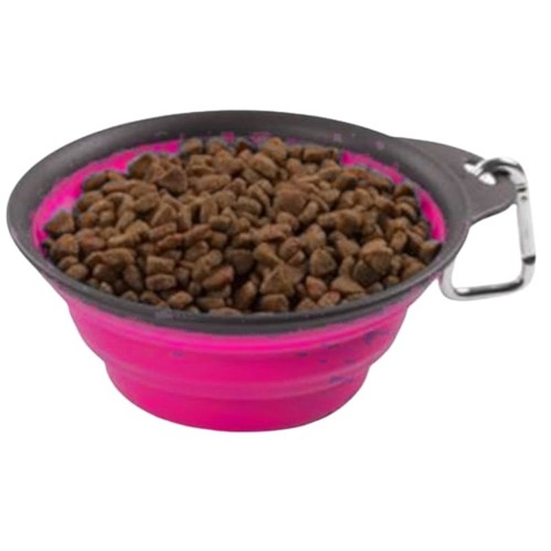 Foto van Popware reisvoerbak inklapbaar 480 ml sliiconen fuchsia