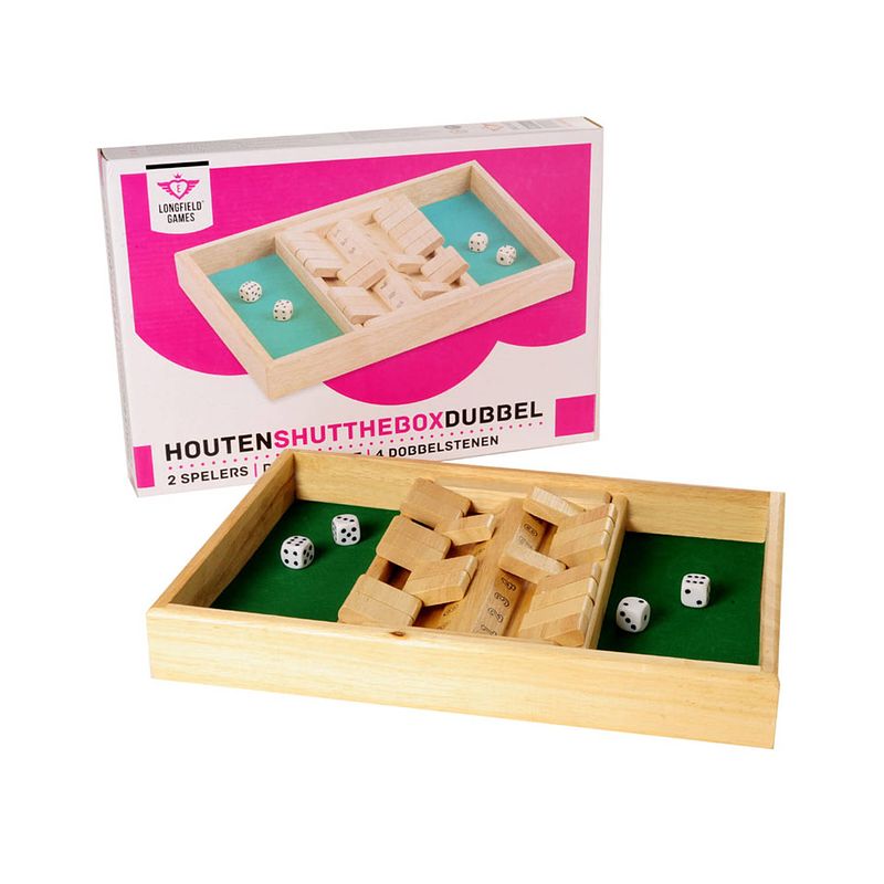 Foto van Longfield shut the box dubbel spel - 34 x 34 x 4 cm