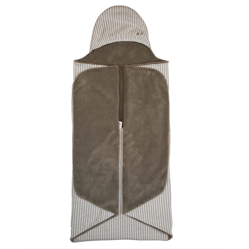 Foto van Snoozebaby organische wikkeldeken trendy wrapping - warm brown