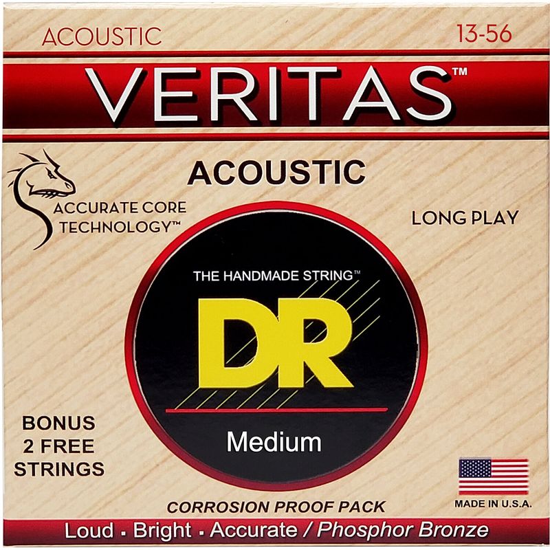 Foto van Dr strings veritas vta13 medium veritas phosphor bronze 13-56