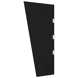 Foto van Vidaxl zijpaneel voor deurluifel 50x100 cm gehard glas zwart