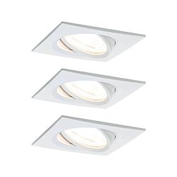 Foto van Paulmann 93472 nova inbouwlamp set van 3 stuks led gu10 19.5 w wit (mat)