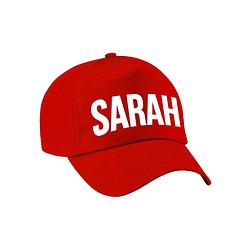 Foto van Sarah cadeau pet /cap rood voor dames - verkleedhoofddeksels