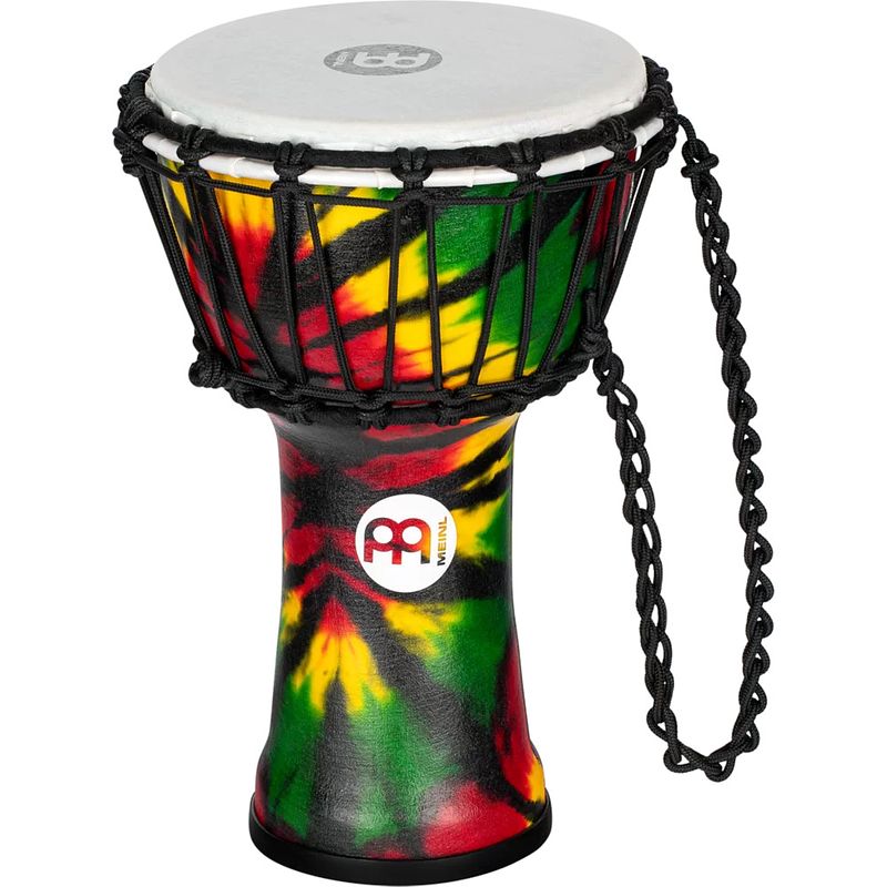 Foto van Meinl jrd-td junior djembé tie dye 7 inch